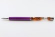画像2: 久慈産琥珀フローティングボールペン＜バイオレット＞ (2)