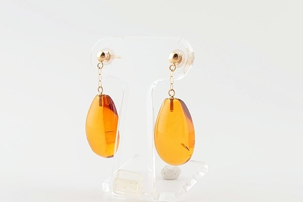 画像2: 琥珀ピアス (2)