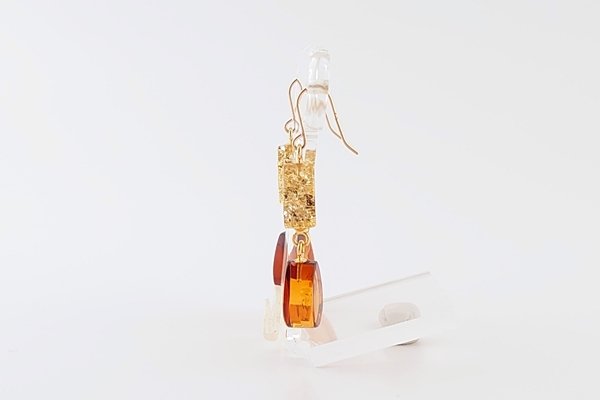 画像3: 琥珀ピアス (3)