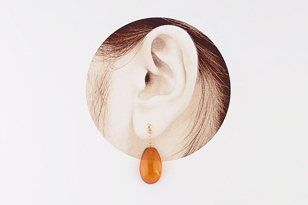 画像5: 琥珀ピアス (5)