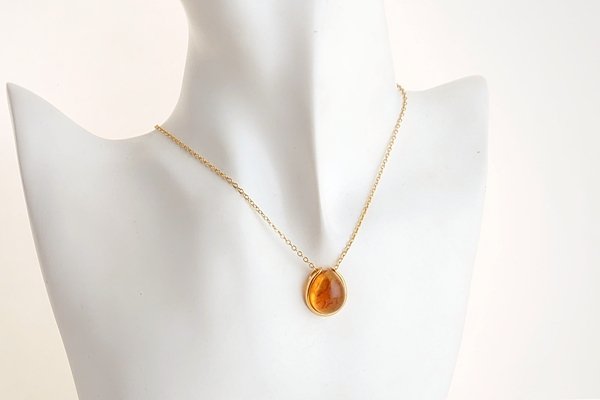 画像8: 久慈産琥珀ペンダント (8)