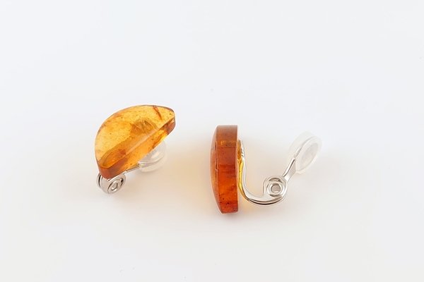 画像5: 久慈産琥珀イヤリング (5)