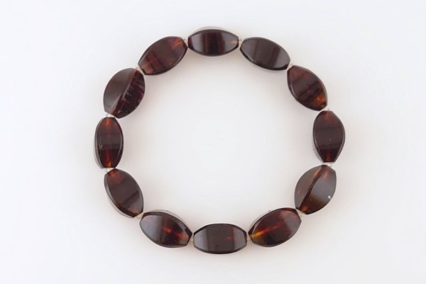 画像2: 久慈産琥珀ブレスレット (2)