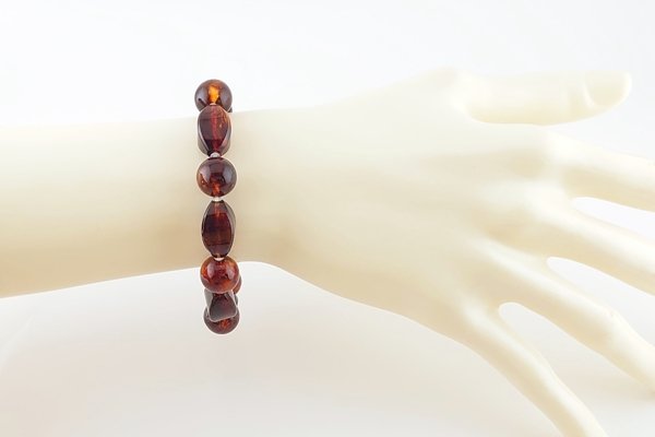 画像4: 久慈産琥珀ブレスレット (4)