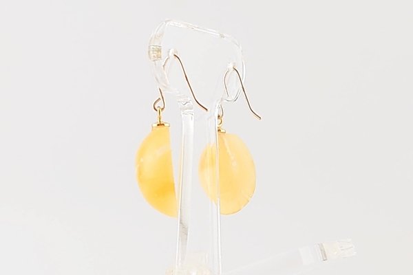 画像5: 琥珀ピアス (5)