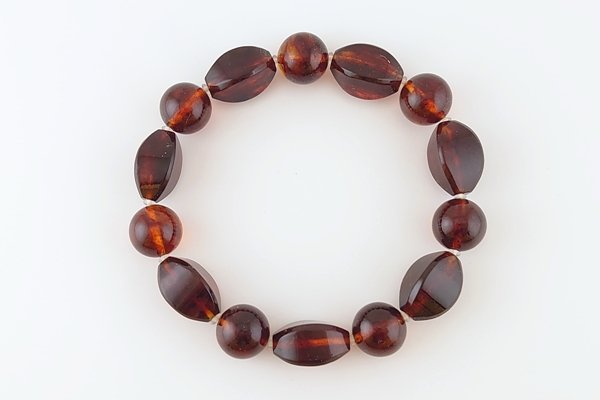 画像3: 久慈産琥珀ブレスレット (3)