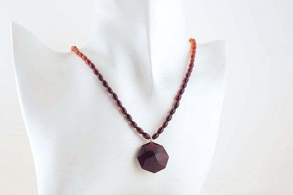 画像7: 琥珀ネックレス (7)