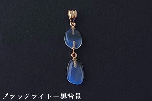 画像1: ブルーアンバーペンダント (1)