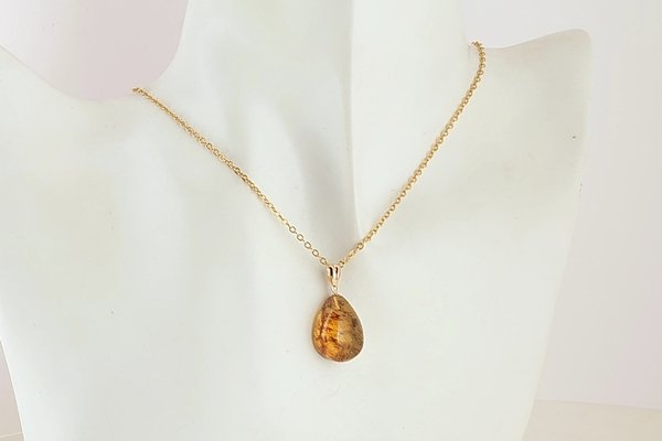 画像8: ブルーアンバーペンダント (8)