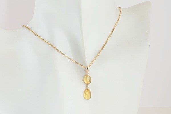 画像8: ブルーアンバーペンダント (8)