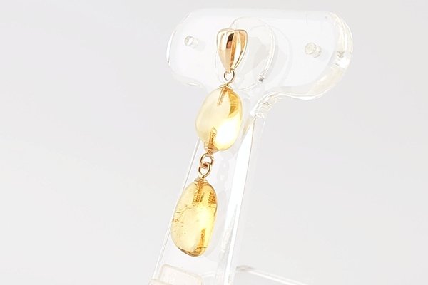 画像5: ブルーアンバーペンダント (5)