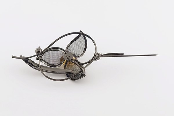 画像8: ブルーアンバーブローチ (8)