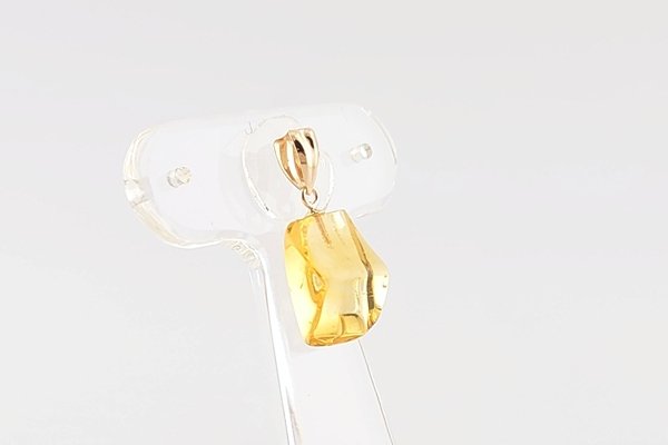 画像7: ブルーアンバーペンダント (7)