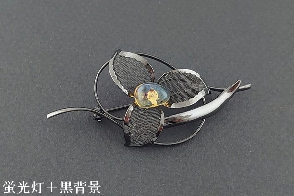 画像2: ブルーアンバーブローチ (2)