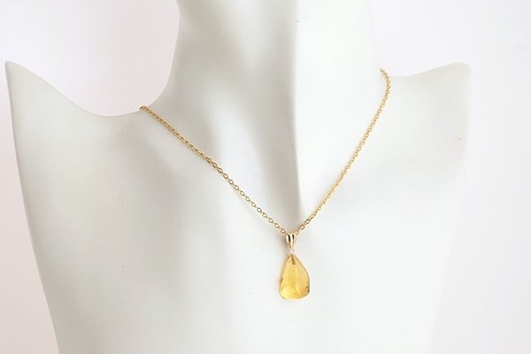 画像8: ブルーアンバーペンダント (8)