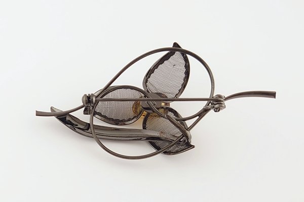 画像7: ブルーアンバーブローチ (7)