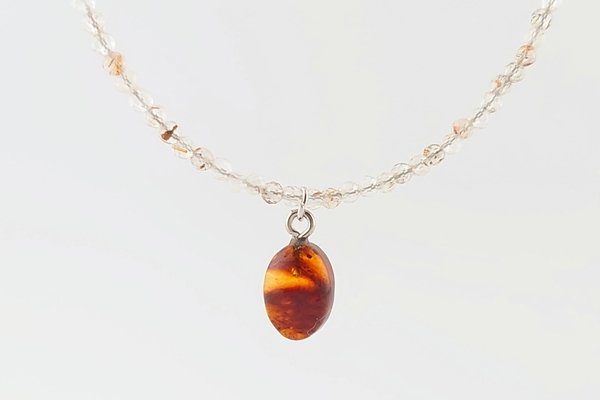 画像1: 久慈産琥珀ネックレス（コッパールチル） (1)