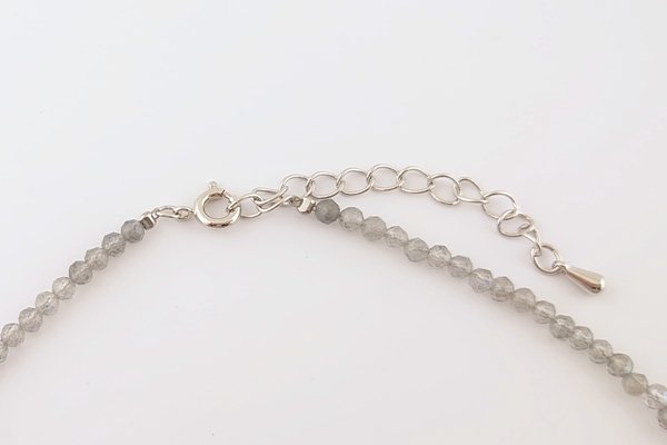 画像4: 久慈産琥珀ネックレス（ラブラドライト） (4)