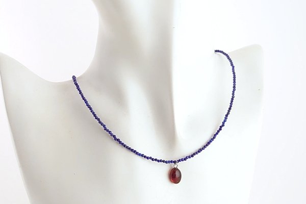 画像5: 久慈産琥珀ネックレス（ラピスラズリ） (5)
