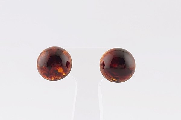 画像1: 久慈産琥珀ピアス (1)