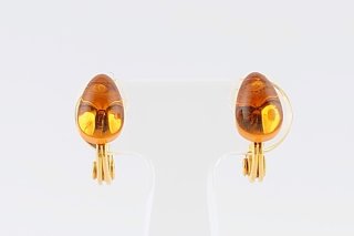 琥珀セット（ネックレス・イヤリングまたはピアス） - 久慈琥珀