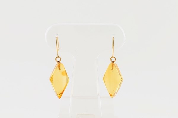 画像1: 琥珀ピアス (1)