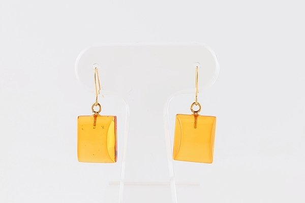 画像2: 琥珀ピアス (2)