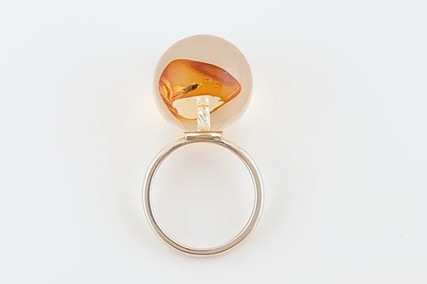 画像8: 虫入り琥珀リング (8)