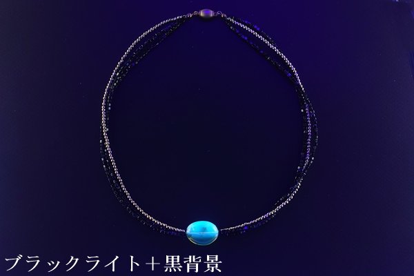 画像2: ブルーアンバーネックレス (2)