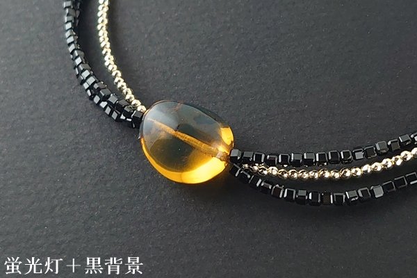 画像4: ブルーアンバーネックレス (4)