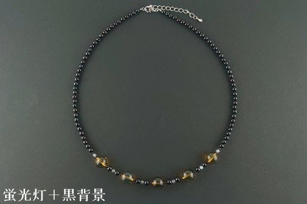 画像2: ブルーアンバーネックレス (2)