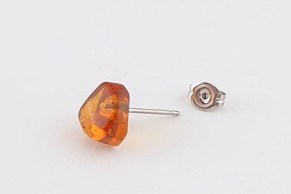 画像5: ［片耳用］久慈産琥珀ピアス (5)