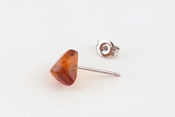 画像5: ［片耳用］久慈産琥珀ピアス (5)