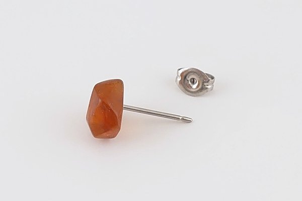 画像5: ［片耳用］久慈産琥珀ピアス (5)