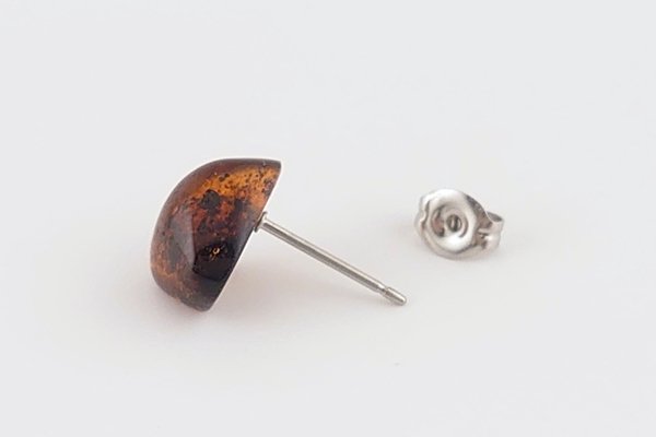 画像5: ［片耳用］久慈産琥珀ピアス (5)
