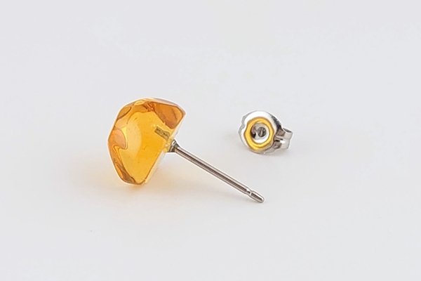 画像5: ［片耳用］久慈産琥珀ピアス (5)