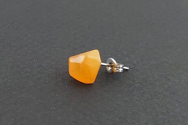 画像1: ［片耳用］久慈産琥珀ピアス (1)