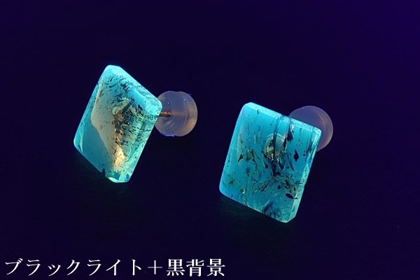 画像2: ブルーアンバーピアス (2)
