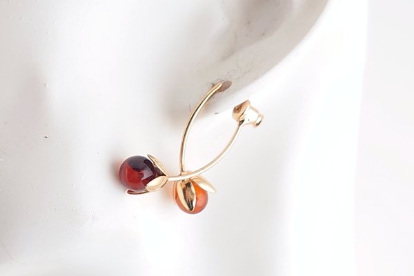 画像6: 琥珀ピアス (6)