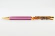 画像2: 久慈産琥珀フローティングボールペン＜ピンク＞ (2)