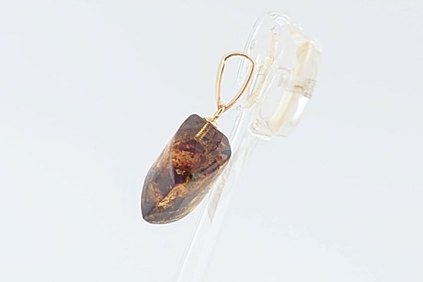 画像5: ブルーアンバーペンダント (5)