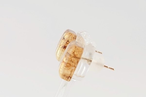 画像7: ブルーアンバーピアス (7)