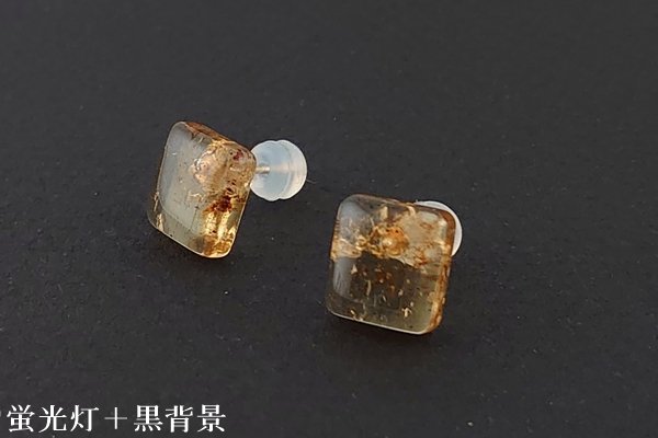 画像4: ブルーアンバーピアス (4)