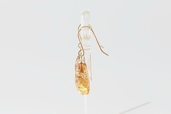 画像7: ブルーアンバーピアス (7)