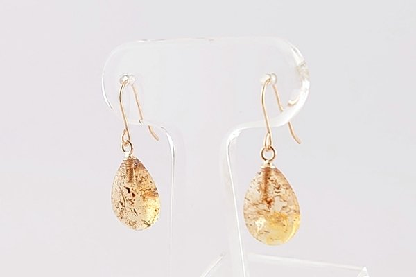 画像6: ブルーアンバーピアス (6)